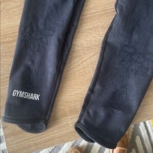 Gymshark Charcoal Leggings with Embroidered Design